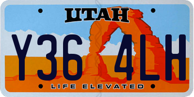 UT license plate Y364LH