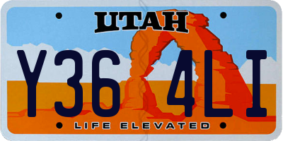 UT license plate Y364LI