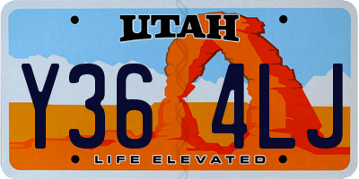 UT license plate Y364LJ