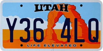 UT license plate Y364LQ