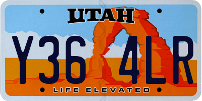 UT license plate Y364LR