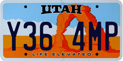 UT license plate Y364MP