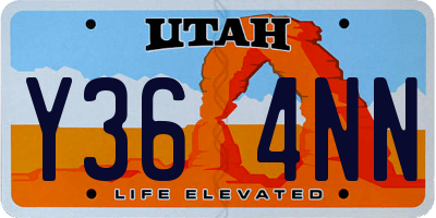 UT license plate Y364NN
