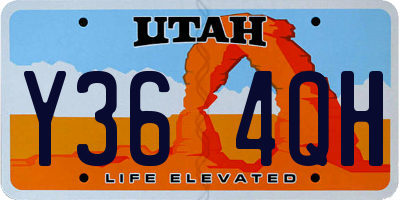UT license plate Y364QH