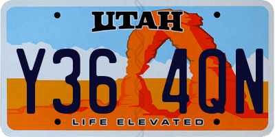 UT license plate Y364QN