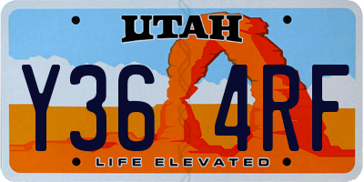 UT license plate Y364RF