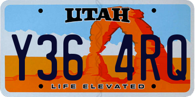 UT license plate Y364RQ