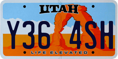 UT license plate Y364SH