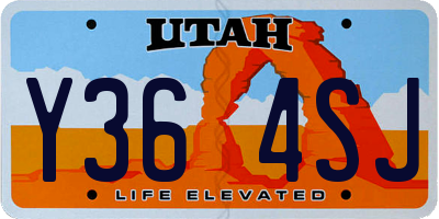 UT license plate Y364SJ