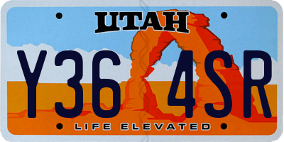 UT license plate Y364SR