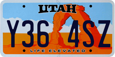 UT license plate Y364SZ