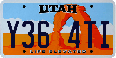 UT license plate Y364TI