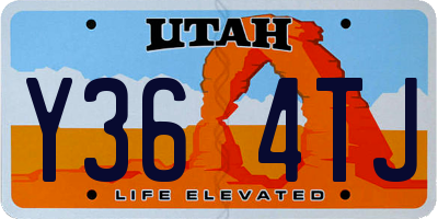 UT license plate Y364TJ
