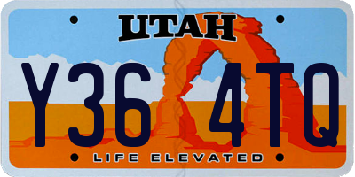 UT license plate Y364TQ