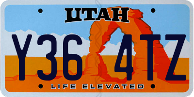UT license plate Y364TZ