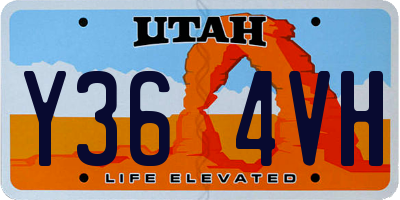 UT license plate Y364VH