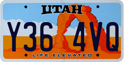 UT license plate Y364VQ