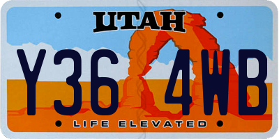 UT license plate Y364WB
