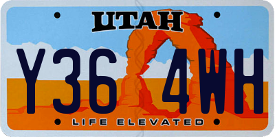 UT license plate Y364WH