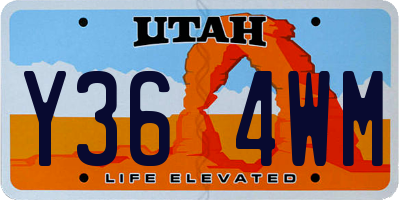UT license plate Y364WM