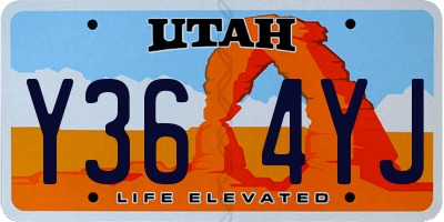 UT license plate Y364YJ