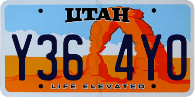 UT license plate Y364YO