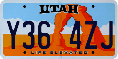 UT license plate Y364ZJ