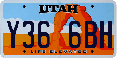 UT license plate Y366BH