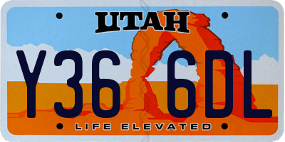 UT license plate Y366DL