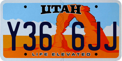 UT license plate Y366JJ
