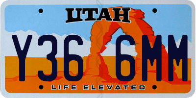 UT license plate Y366MM