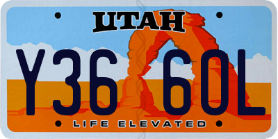 UT license plate Y366OL