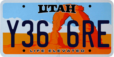 UT license plate Y366RE