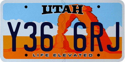 UT license plate Y366RJ
