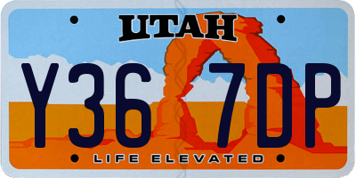 UT license plate Y367DP
