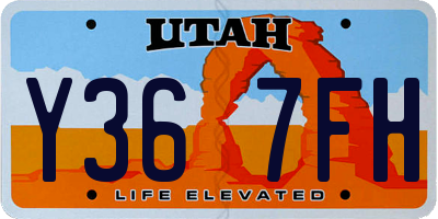 UT license plate Y367FH