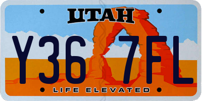 UT license plate Y367FL