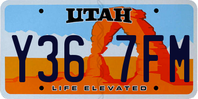 UT license plate Y367FM