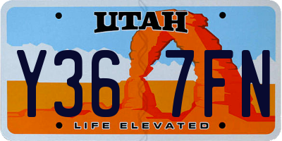 UT license plate Y367FN