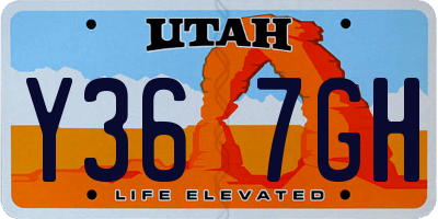 UT license plate Y367GH