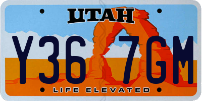 UT license plate Y367GM
