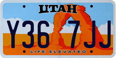 UT license plate Y367JJ