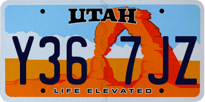 UT license plate Y367JZ