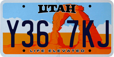 UT license plate Y367KJ