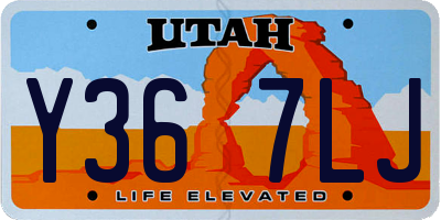 UT license plate Y367LJ