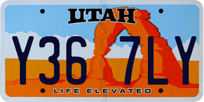 UT license plate Y367LY