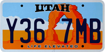 UT license plate Y367MB