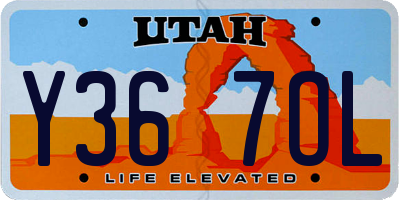 UT license plate Y367OL