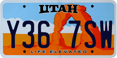 UT license plate Y367SW