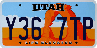 UT license plate Y367TP